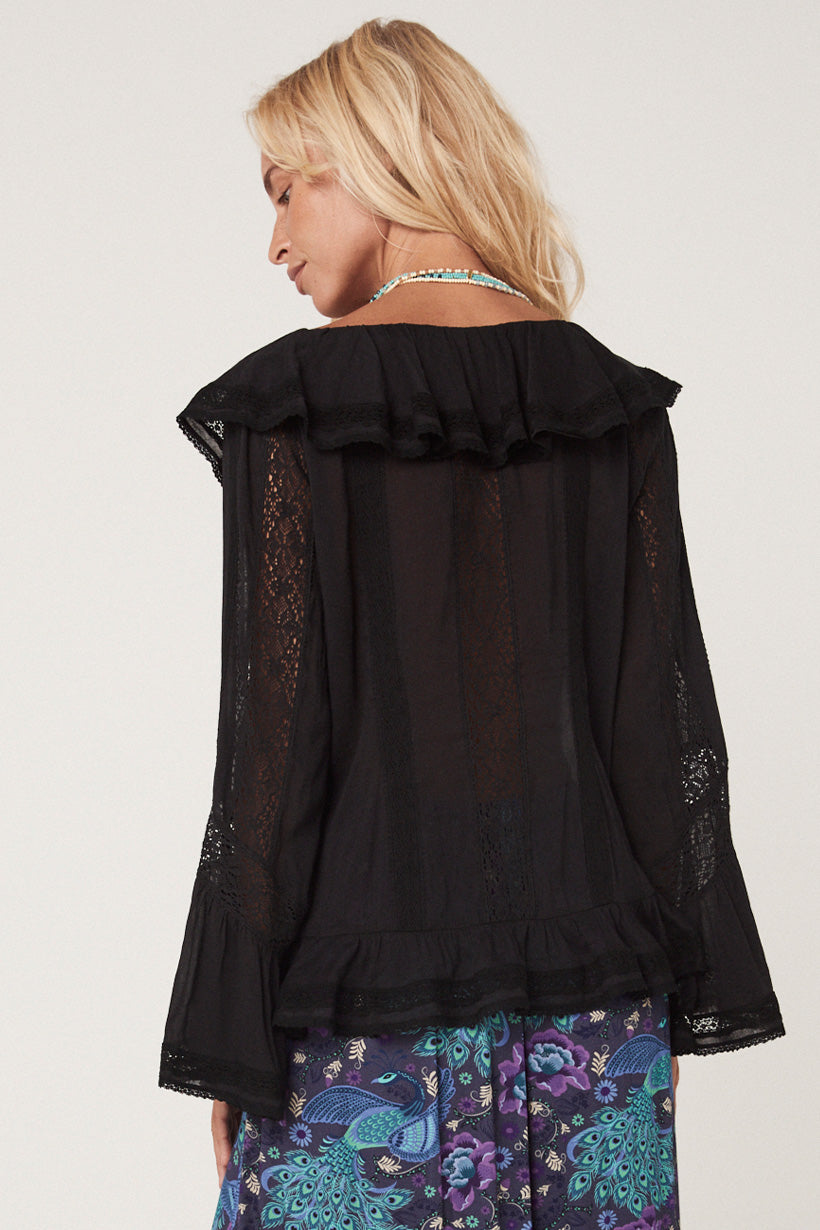 Fleur Lace Frill Blouse