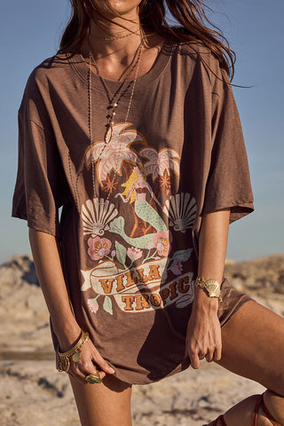 Villa Tropic Oversized Biker Tee