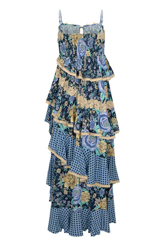 Full Bloom Ruffle Soirée Dress